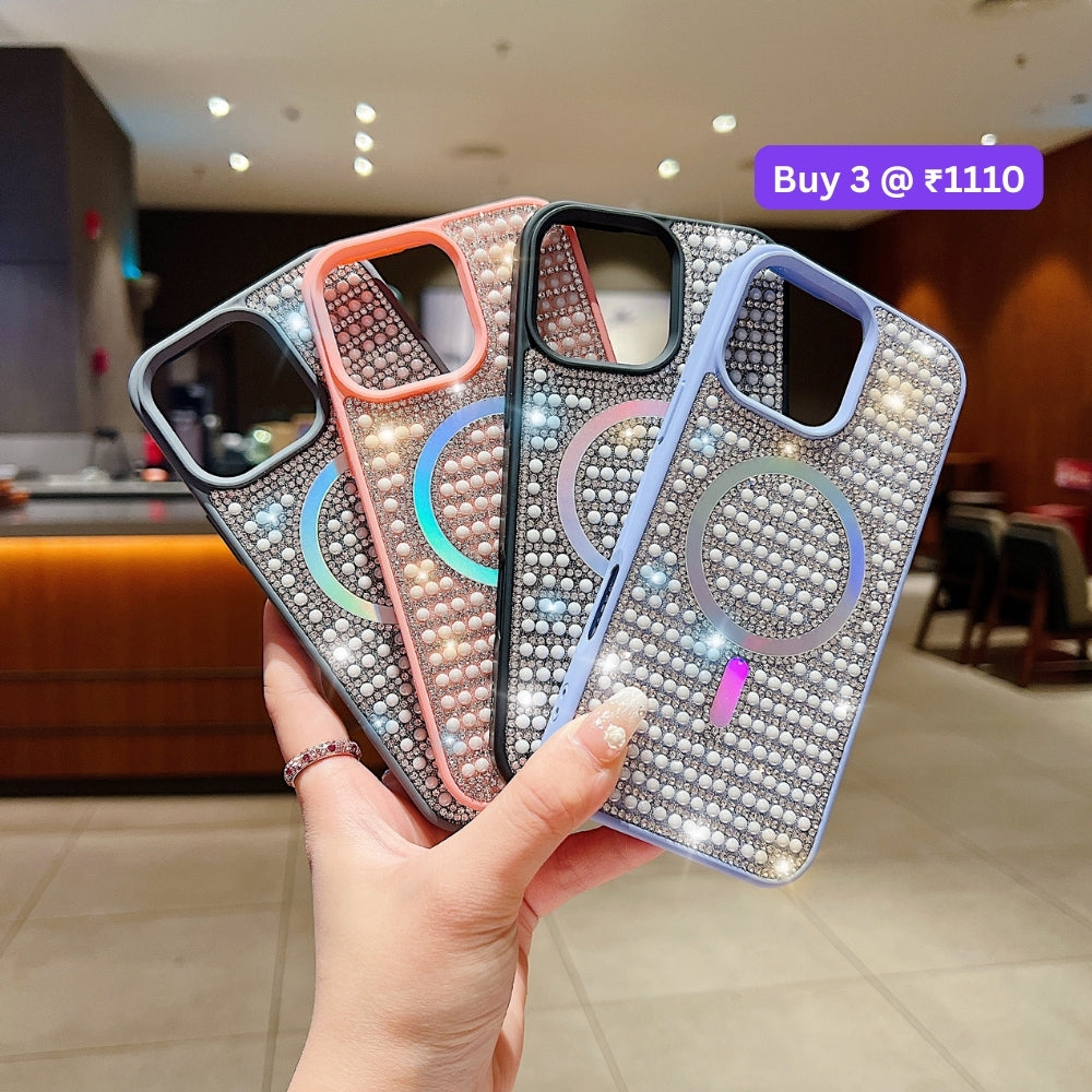 Shining Star and Pearl Diamond Magsafe Phone Case - Samsung S23 Ultra