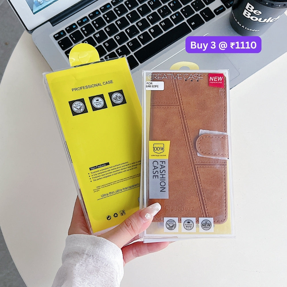 Shockproof PU Leather Flip Phone Case - Realme 9 Pro