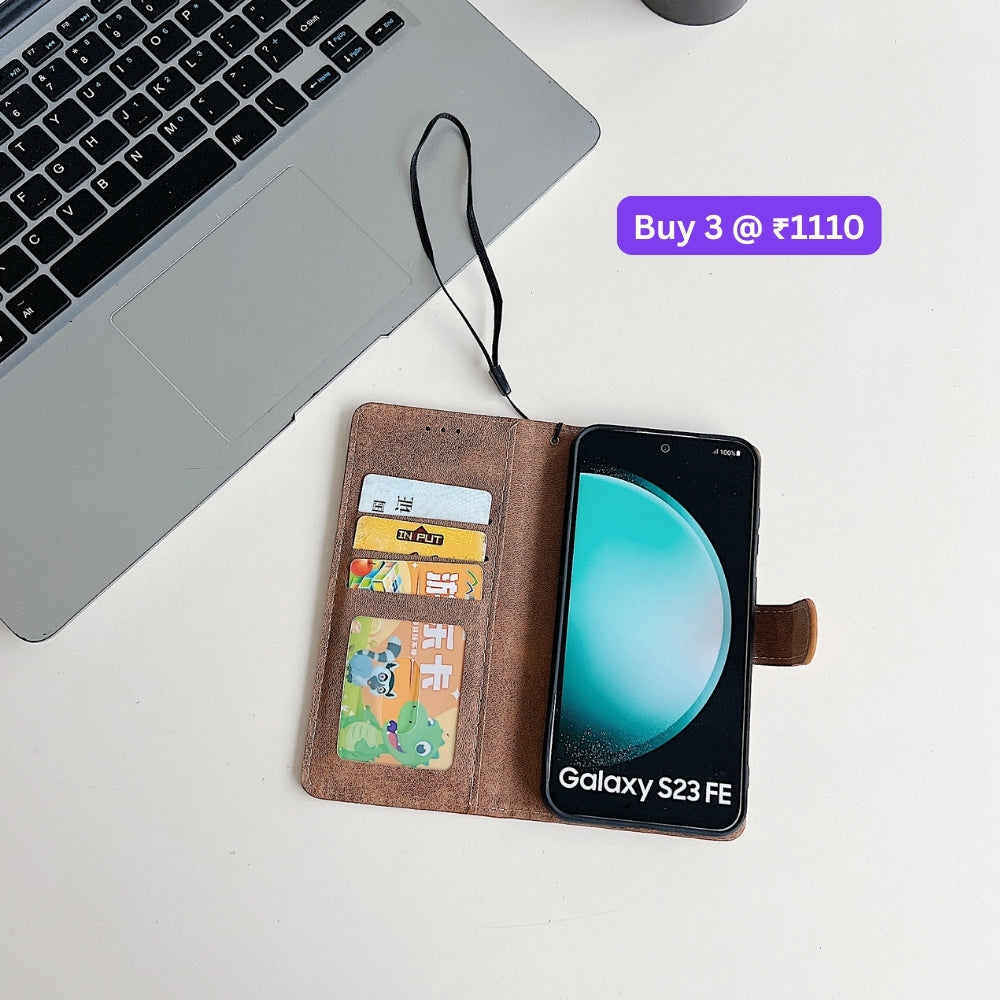 Shockproof PU Leather Flip Phone Case - Oppo Reno 12 (5G)