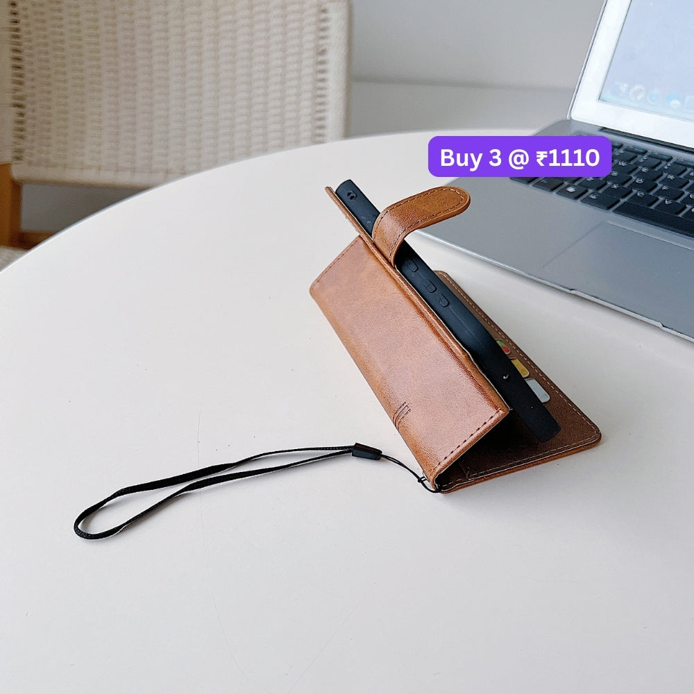Shockproof PU Leather Flip Phone Case - Vivo V29