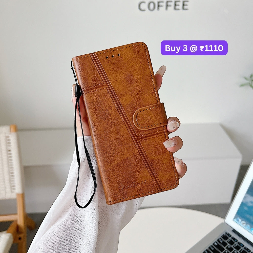 Shockproof PU Leather Flip Phone Case - Samsung M31