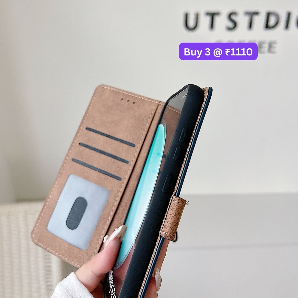 Shockproof PU Leather Flip Phone Case - Vivo V29