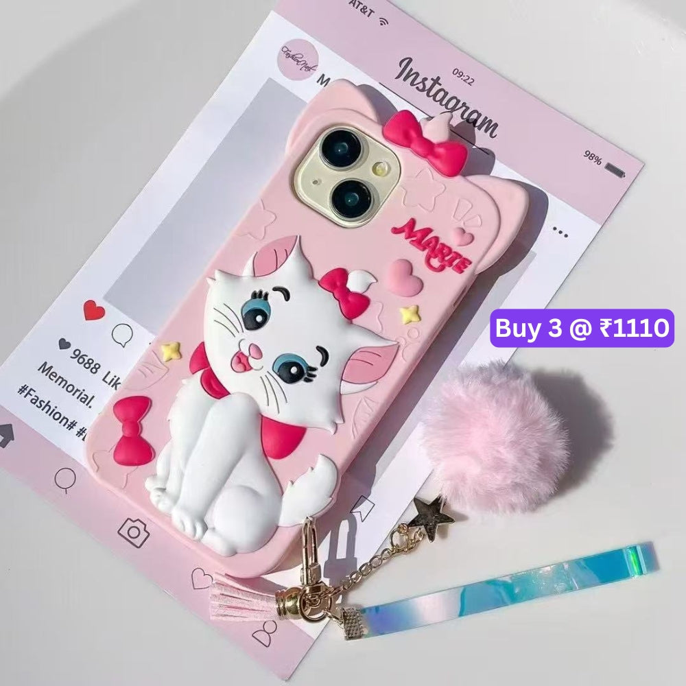Silicone 3D Meow Chic TPU (Soft) Phone Case - iPhone 14 Pro Max