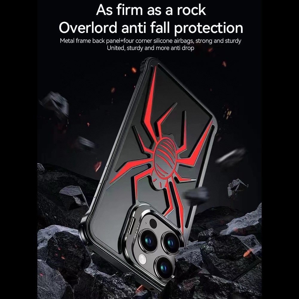 Spider Design Smart Kickstand Bumper Phone Case - iPhone 14