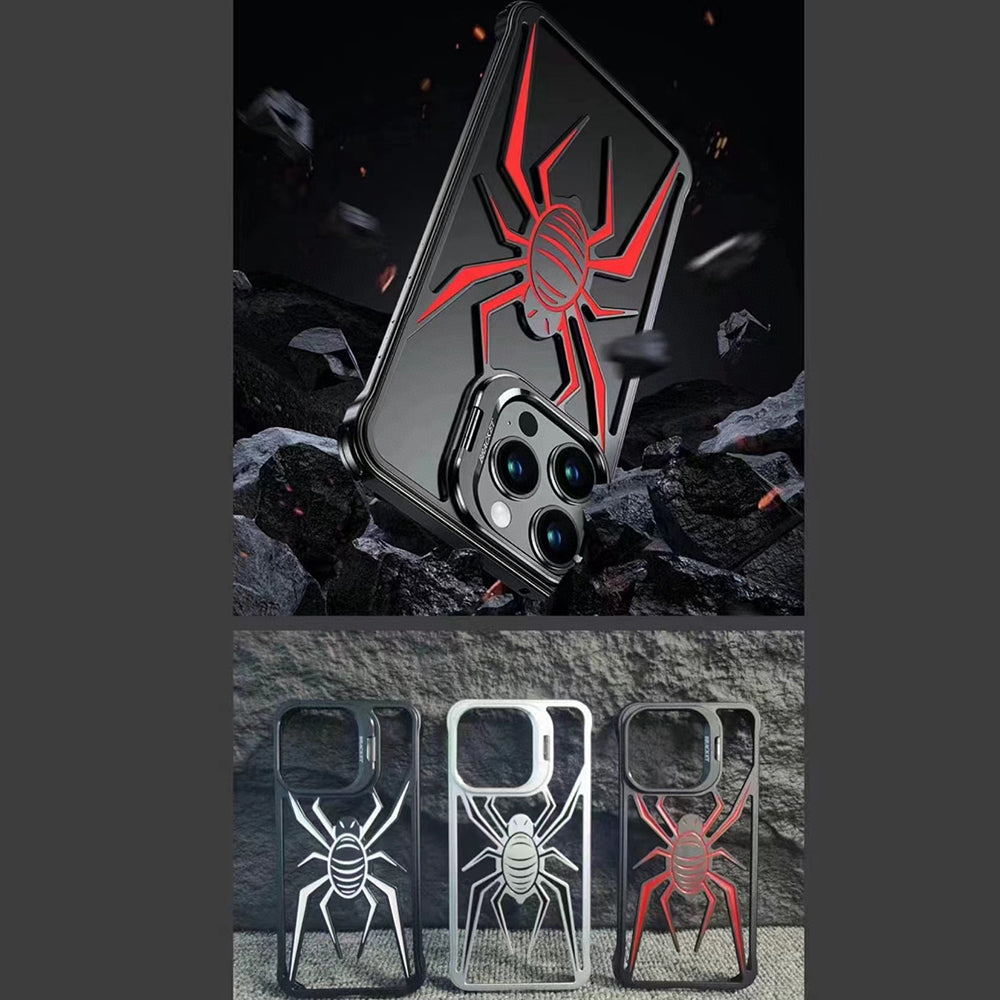 Spider Design Smart Kickstand Bumper Phone Case- iPhone 13 Pro Max