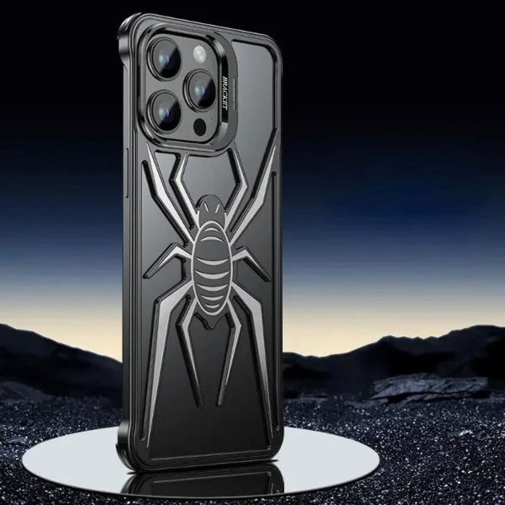 Spider Design Smart Kickstand Bumper Phone Case - iPhone 14