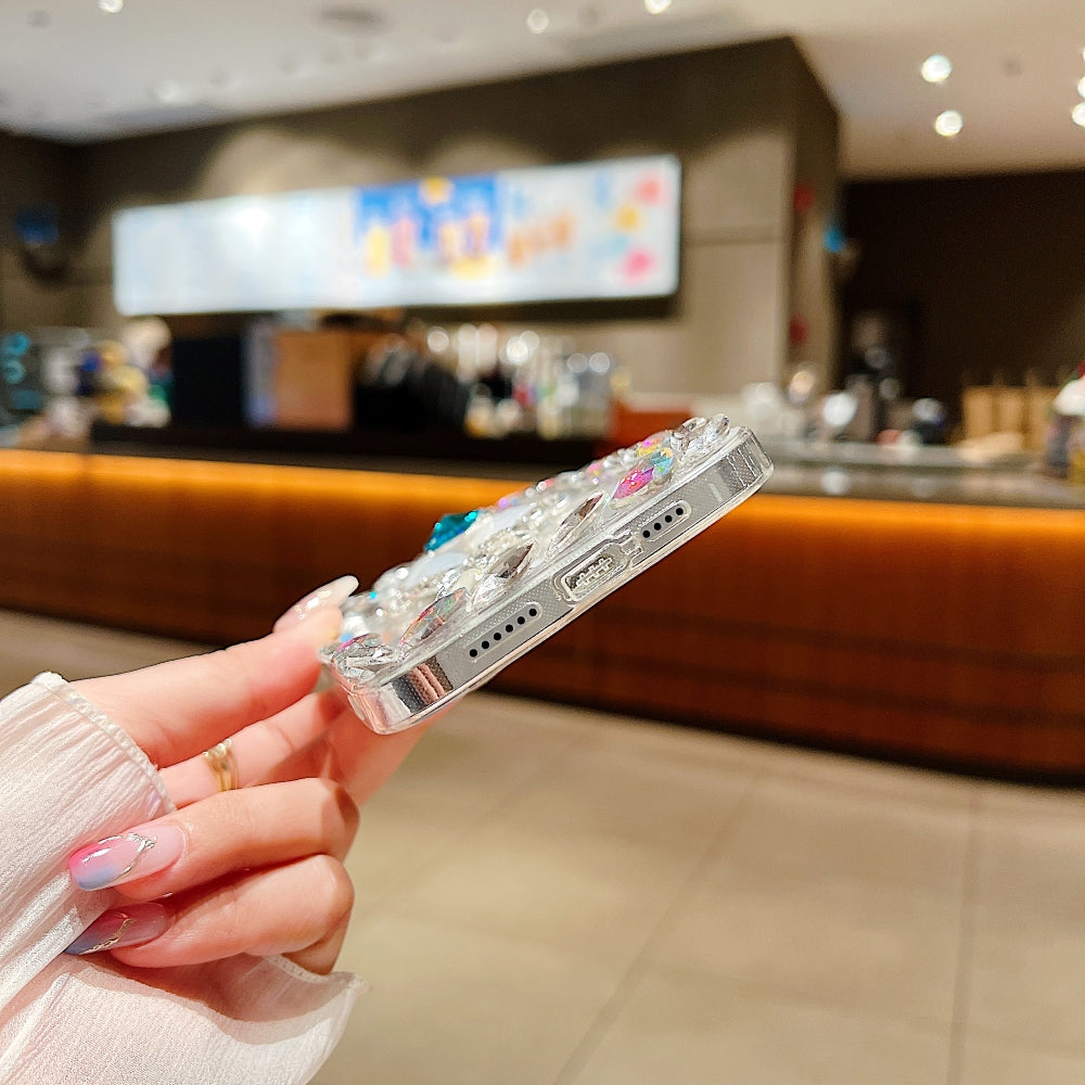 Sunflower Diamond Border Transparent Phone Case - Oppo Reno 11