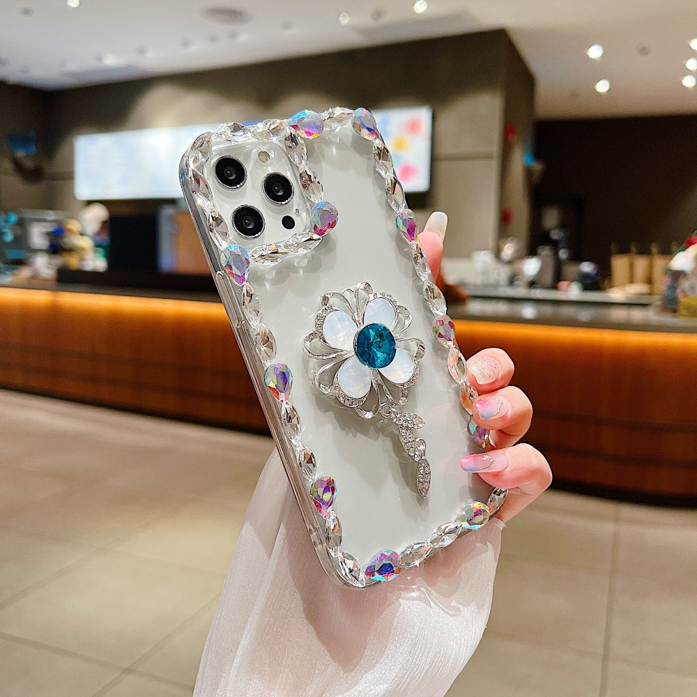 Sunflower Diamond Border Transparent Phone Case - Oppo Reno 11