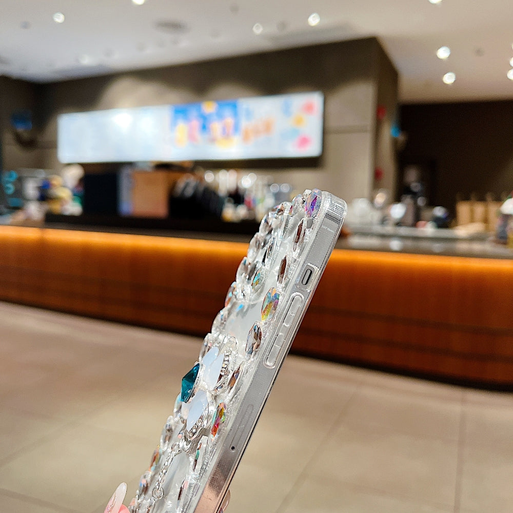 Sunflower Diamond Border Transparent Phone Case - Oppo Reno 11 Pro