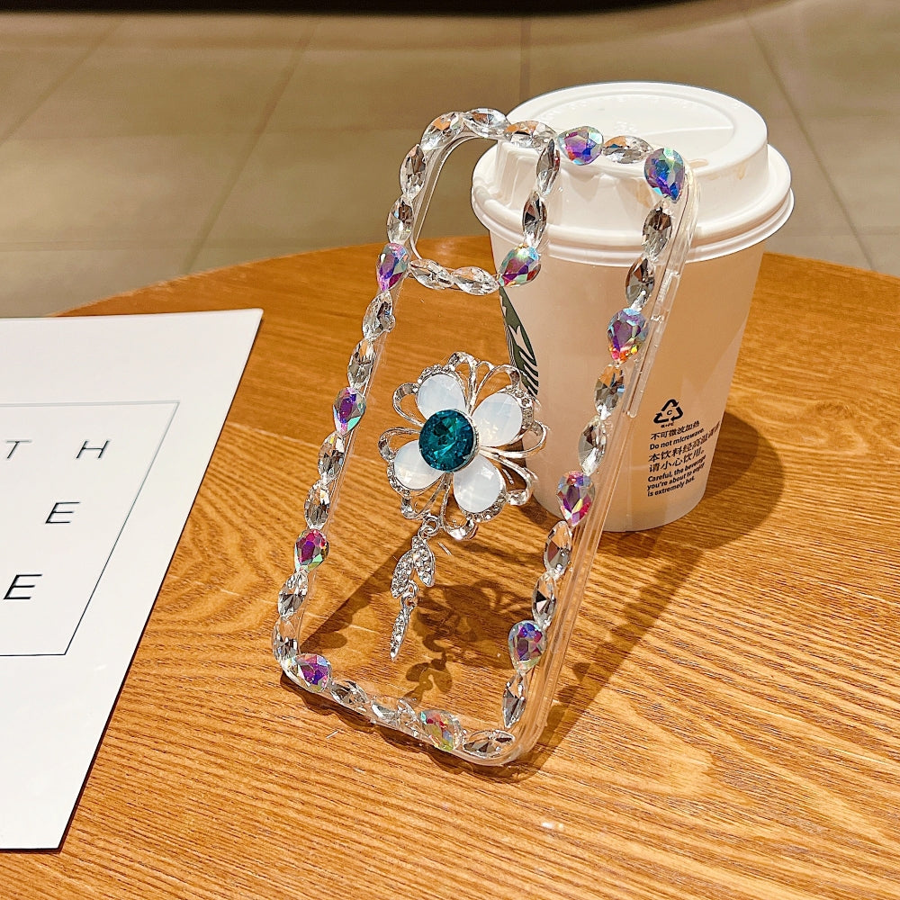 Sunflower Diamond Border Transparent Phone Case - Oppo Reno 11 Pro