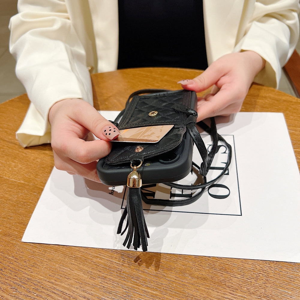 TPU (Soft) PU Leather Phone Case with Card Wallet and Strap - Realme 12 Pro Plus