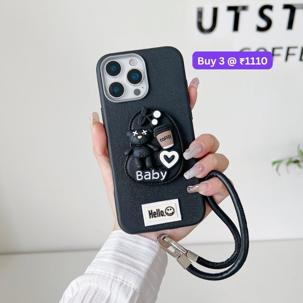 Toy Story Holder PU Leather Phone Case | Mobile Cover with Bracelet - Samsung M16