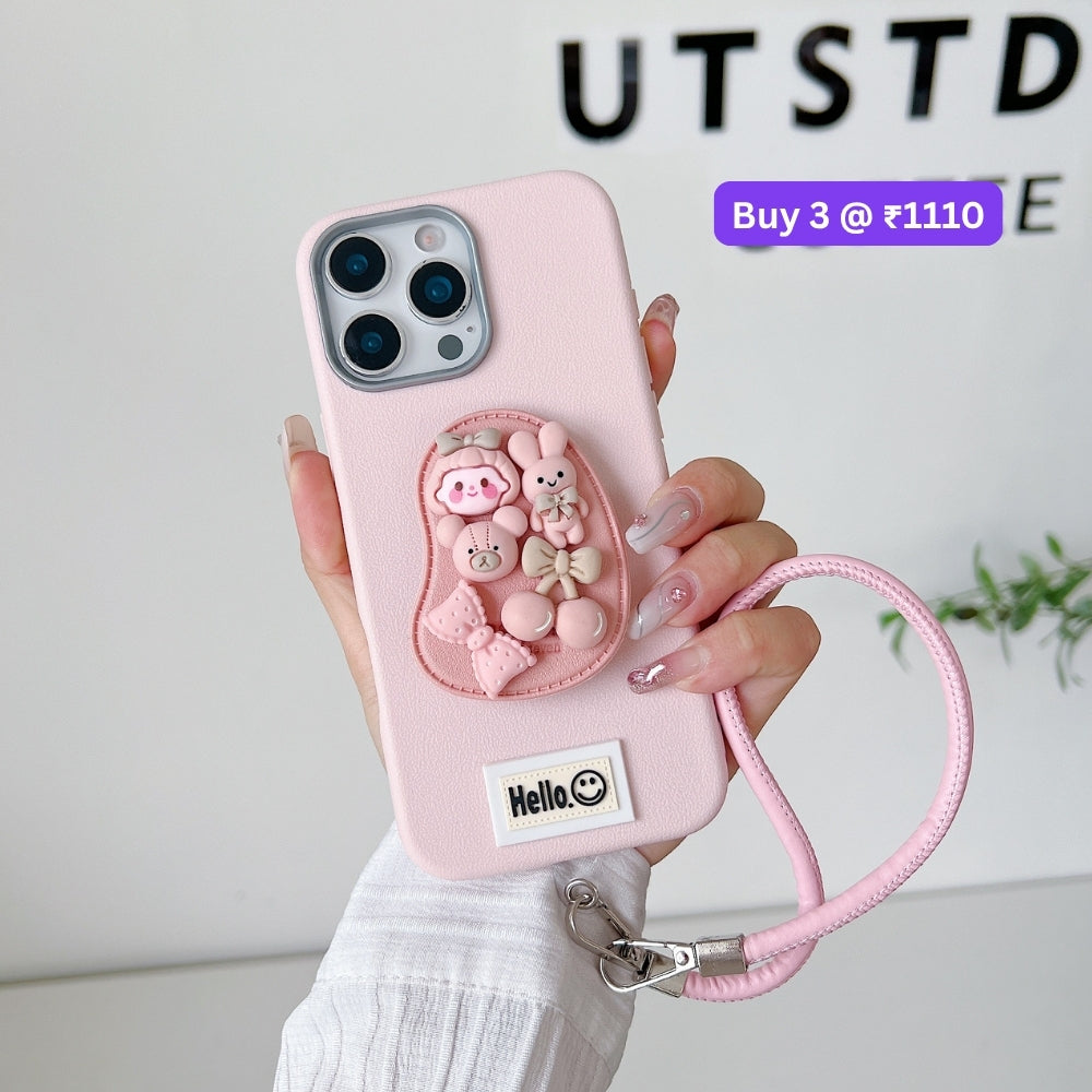 Toy Story Holder PU Leather Phone Case | Mobile Cover with Bracelet - Vivo V29