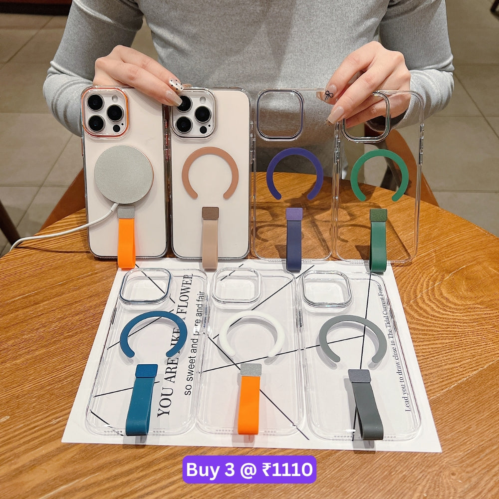 Transparent PC (Hard) Color Wireless Charging Phone Case - iPhone 15 Pro