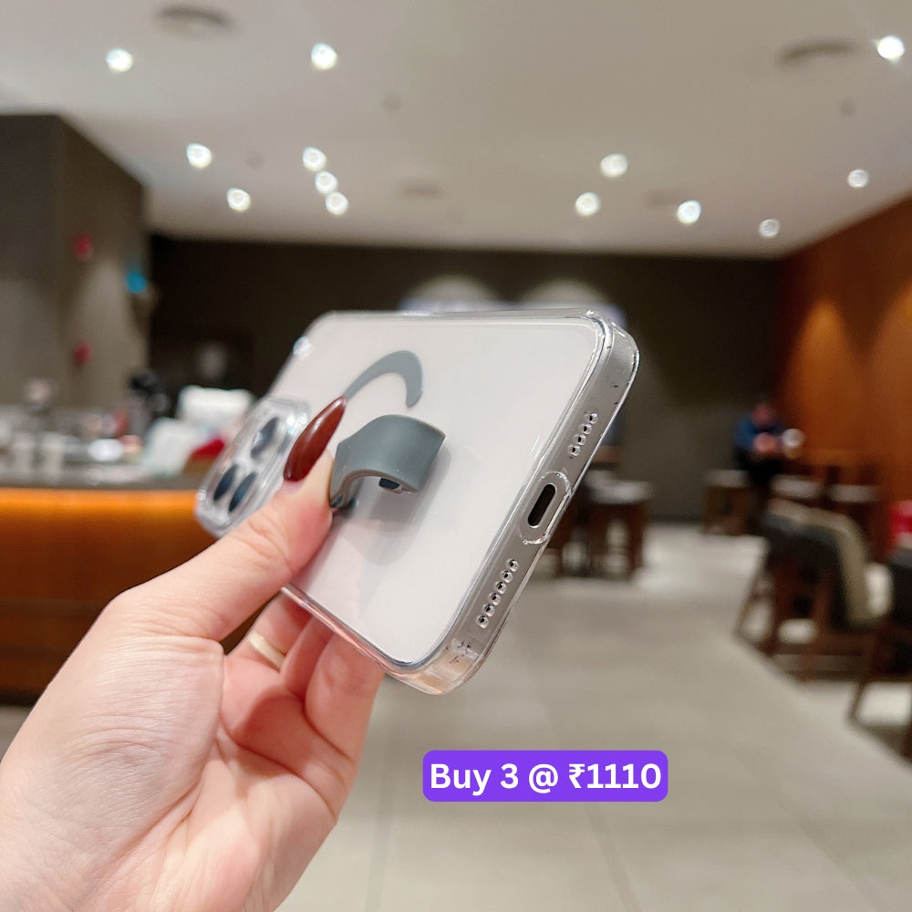 Transparent PC (Hard) Color Wireless Charging Phone Case - iPhone 15 Pro