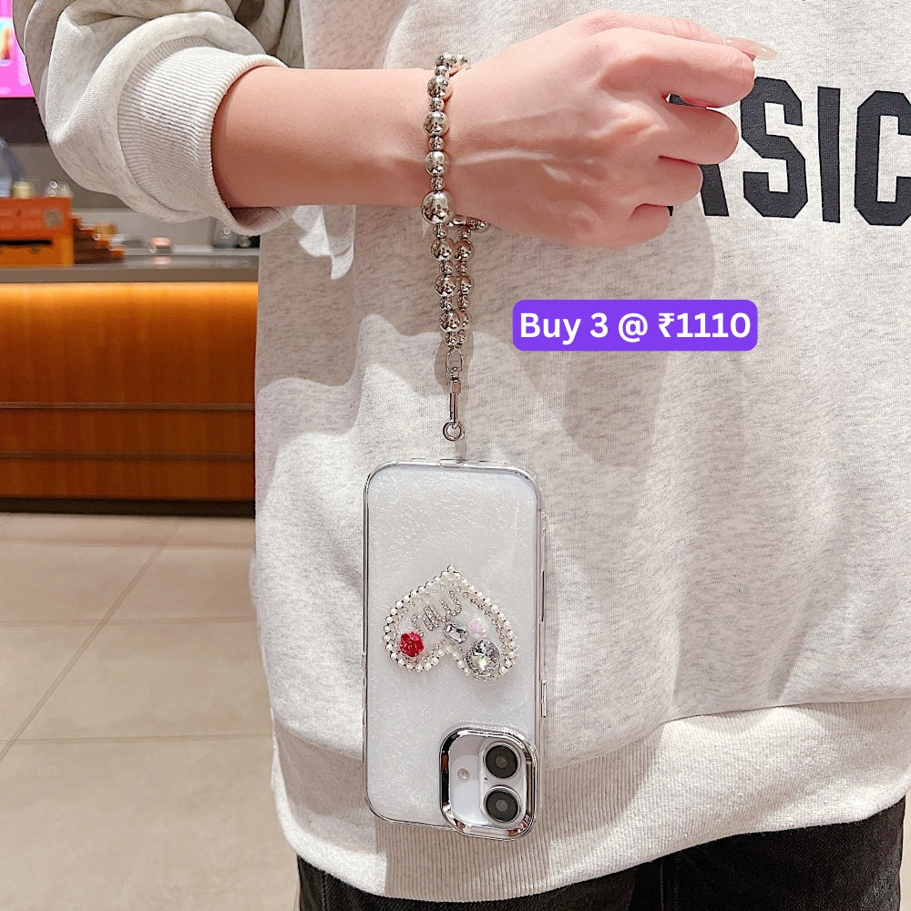 Transparent Rubber Gel TPU (Soft) Phone Case with Bracelet - iPhone 13 Pro Max