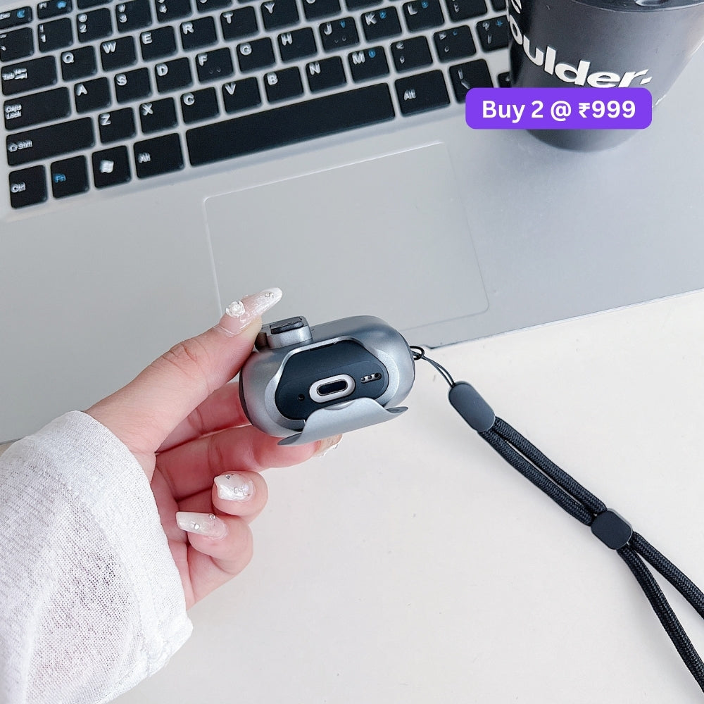 Upgraded 3D One-Piece Airpod Case with Locking Clip and Keychain Hook for Airpod Pro 2 | Airpod 4