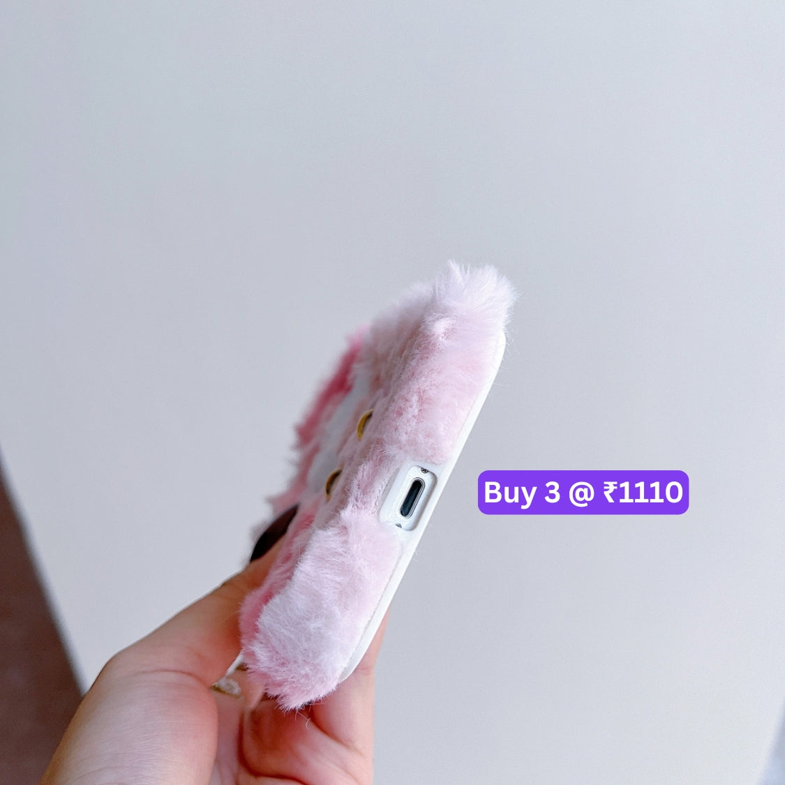 Warm Fluffy Furry Cat Embroided Camera Protection Phone Case - iPhone 16 Plus