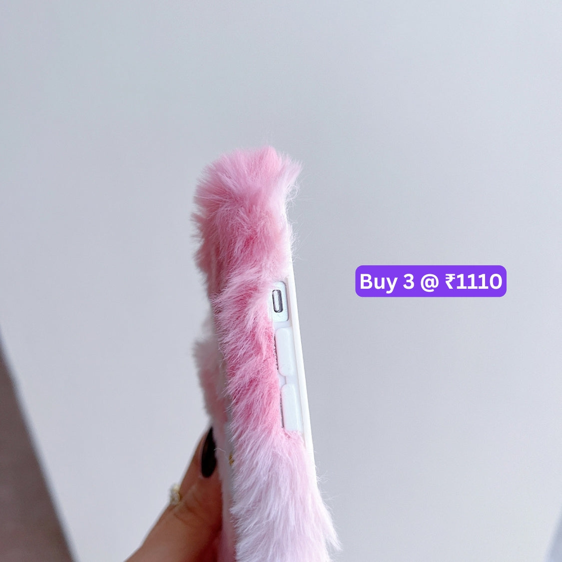 Warm Fluffy Furry Cat Embroided Camera Protection Phone Case - iPhone 16 Plus