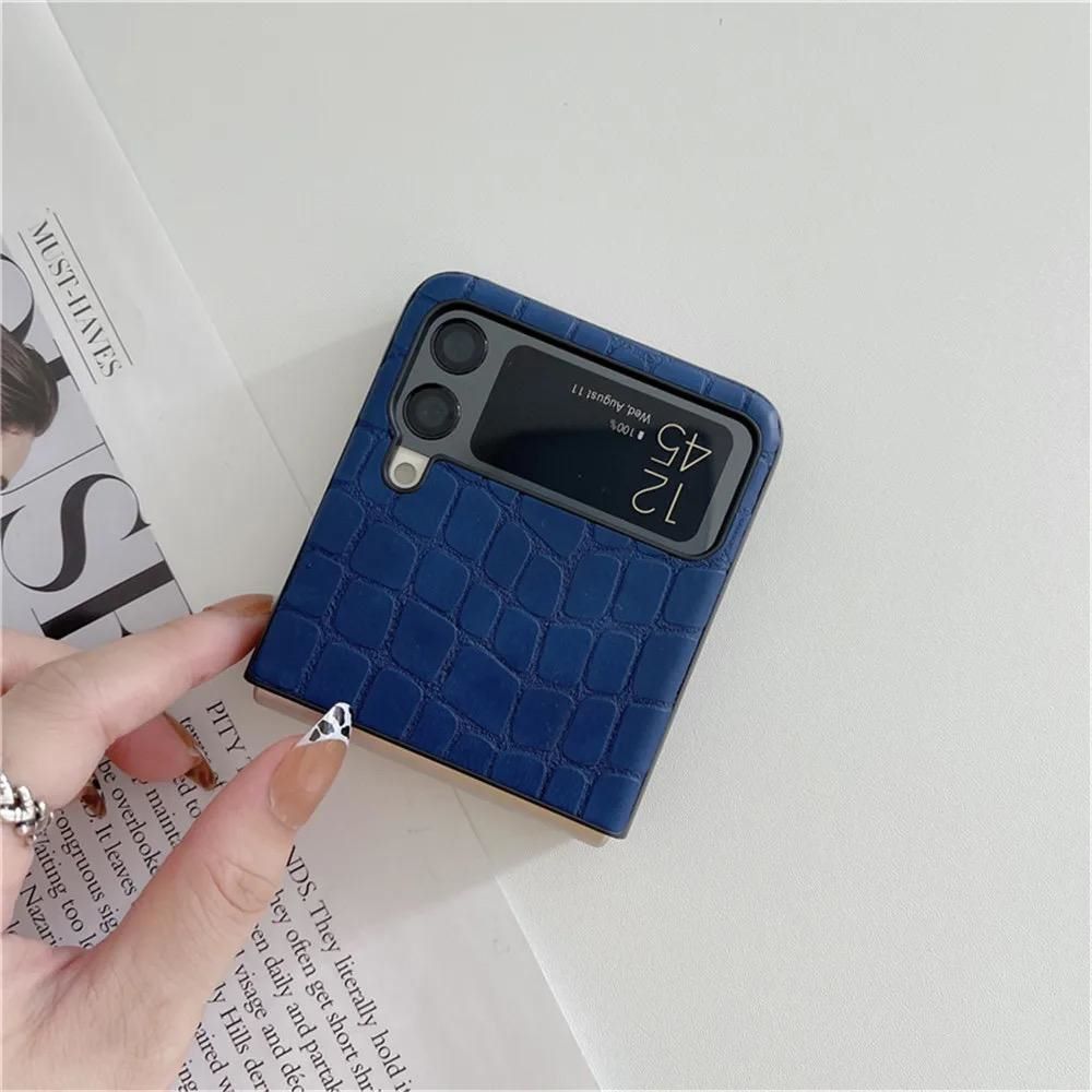 Premium Luxury Crocodile Pattern Leather Phone Case - Samsung Z Fold 4