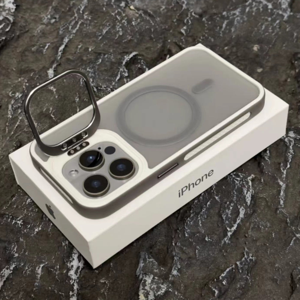 Wireless Charging Matte Stand PC Magnetic Phone Case - iPhone 13 Pro