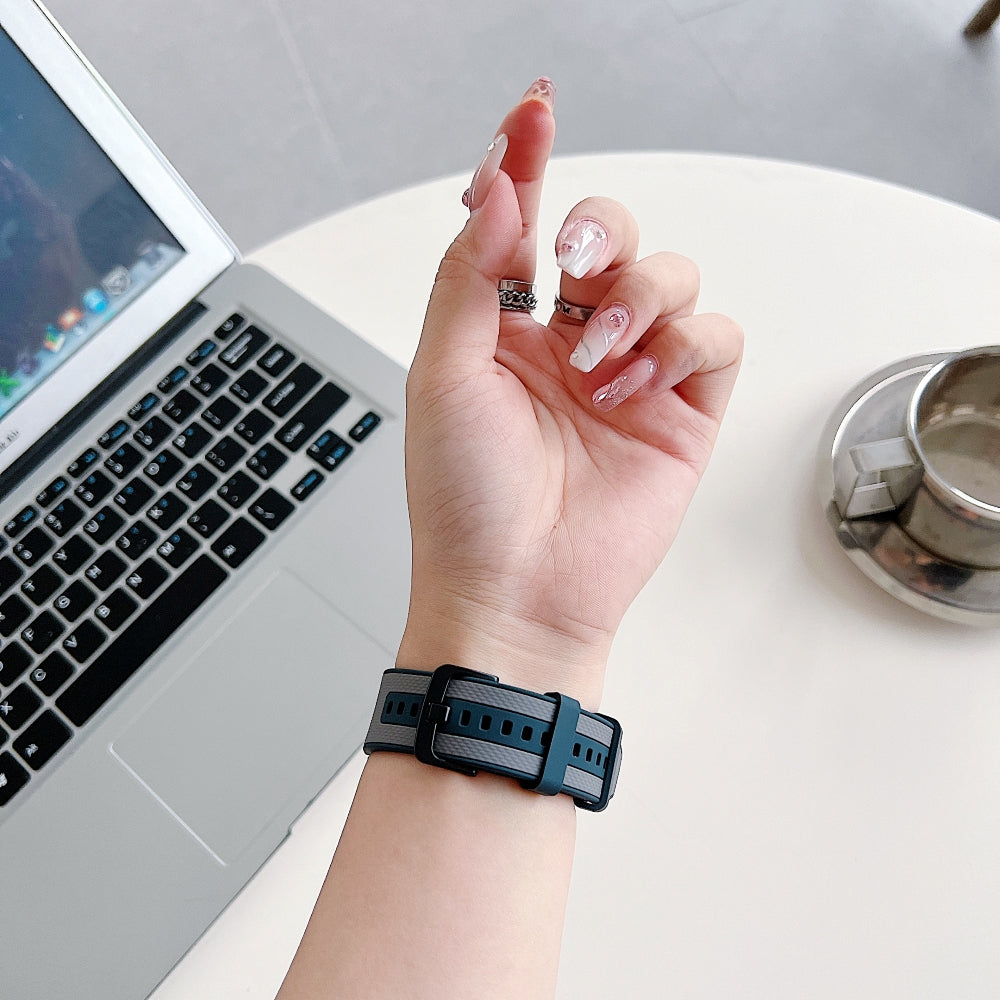 Woven Rubber Silicone Soft Watch Band | Watch Strap for iWatch Series 9/8/7/6/5/4/3/2/1/Ultra 2/Ultra SE/SE 2