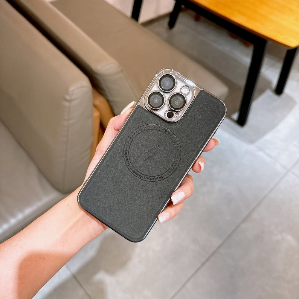 Magnetic Wireless Charge Shockproof Leather Phone Case - iPhone 14 Pro Max