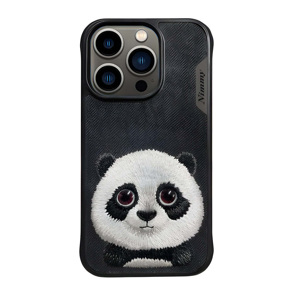 Nimmy Big Eye Pet Series 3D Embroidery Anti-Slip PC (Hard) Phone Case - iPhone 15 Pro Max