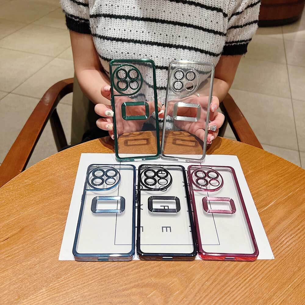 Transparent Chrome Ring Camera Protection Case – Oppo Reno 8