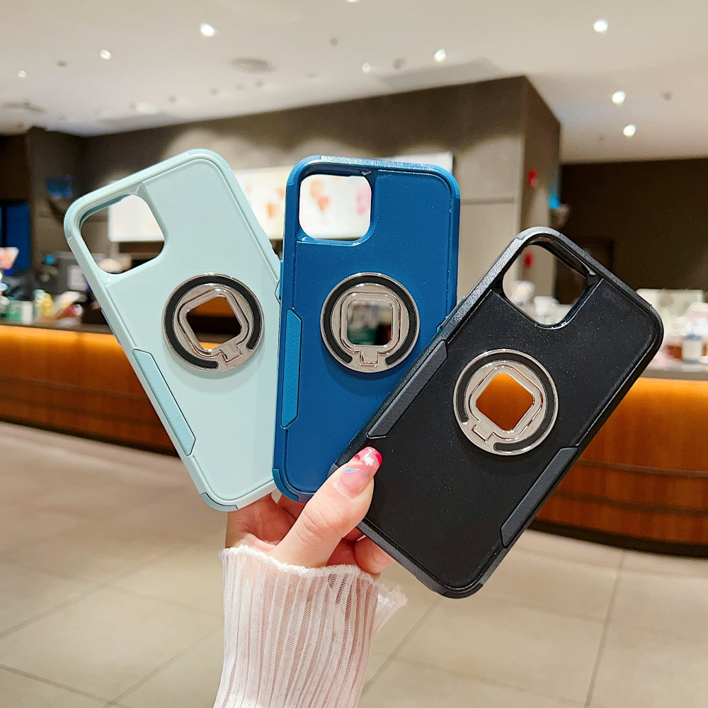 Multilayer Military Defense Ring Holder Cover - iPhone XS