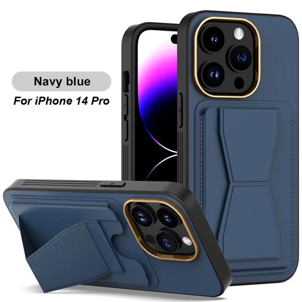 Luxury Leather Solid Colour Phone case with Pocket Stand - iPhone 11