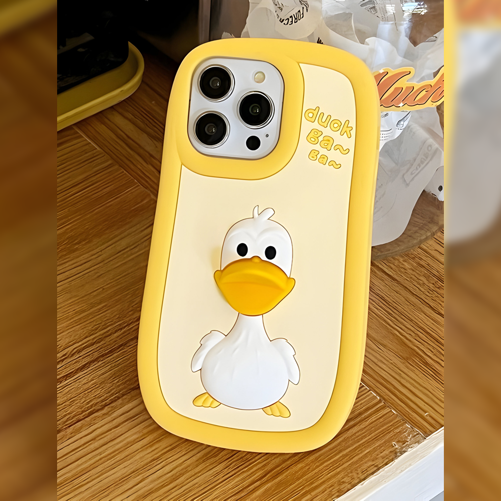 3D Duck Silicone Soft Protective Phone Case - iPhone 14 Pro Max