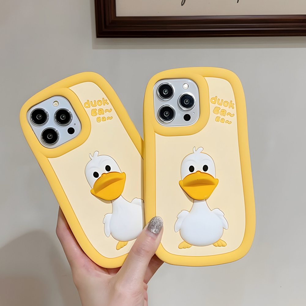 3D Duck Silicone Soft Protective Phone Case - iPhone 13 Pro Max