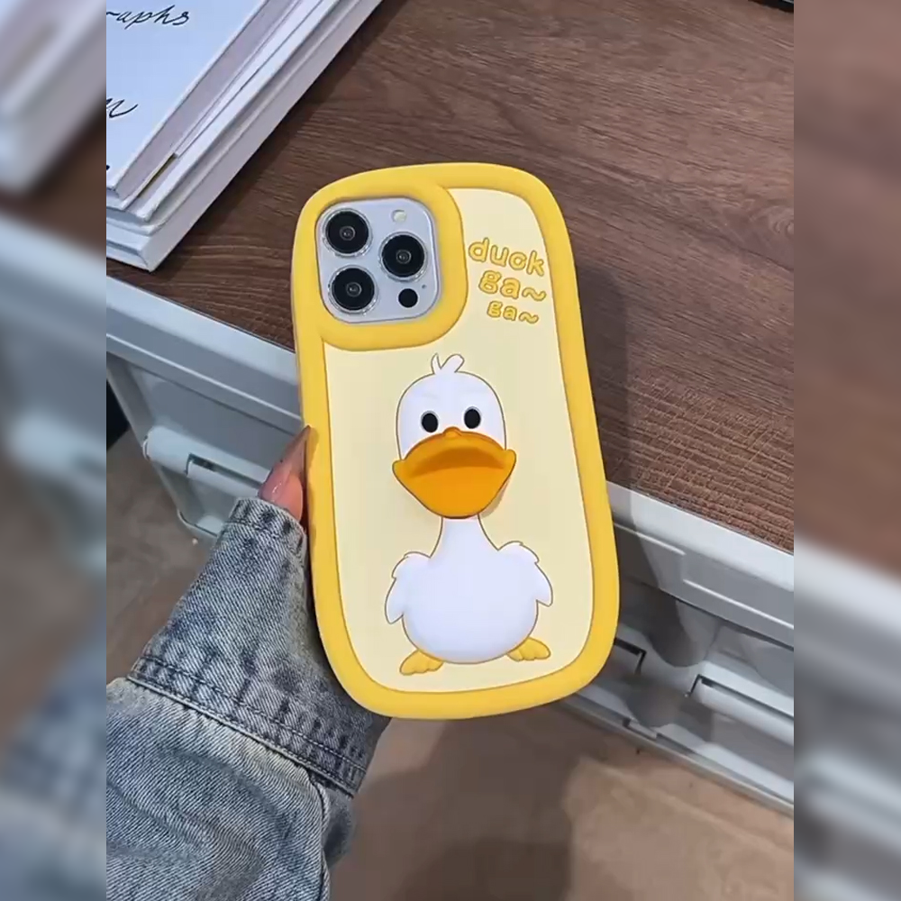 3D Duck Silicone Soft Protective Phone Case - iPhone 14 Pro Max