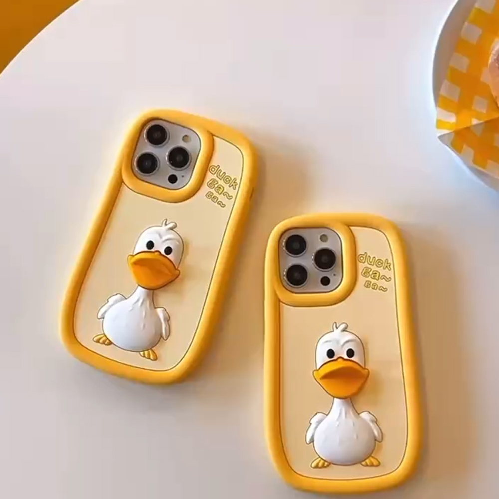 3D Duck Silicone Soft Protective Phone Case - iPhone 13 Pro Max