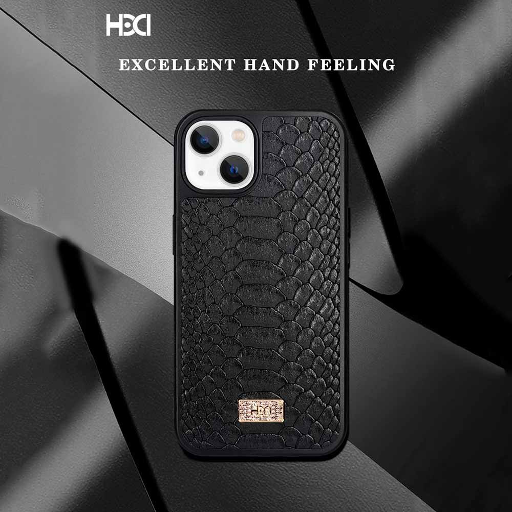 Artificial Alligator 3D Skin Plating Shockproof PU Leather Case - iPhone 13