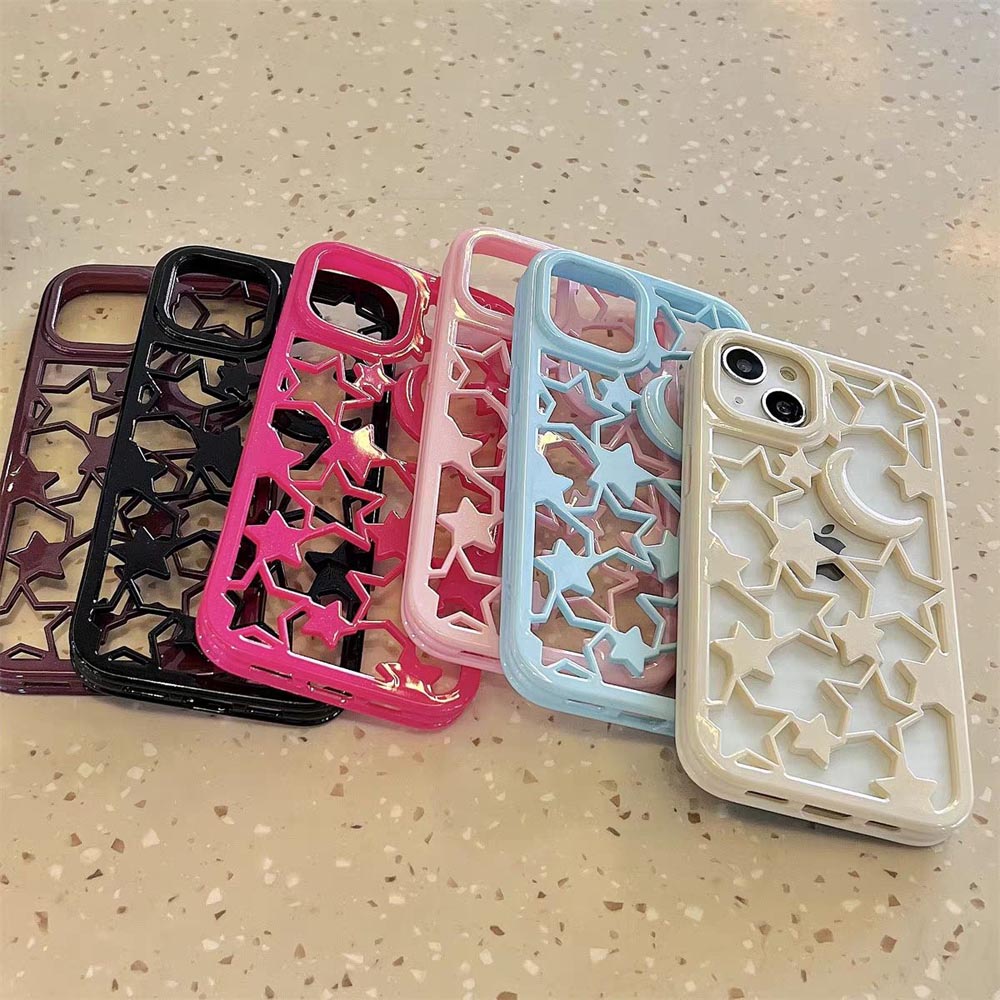 Trendy Hollow Star and Moon Pattern TPU (Soft) Case - iPhone 11