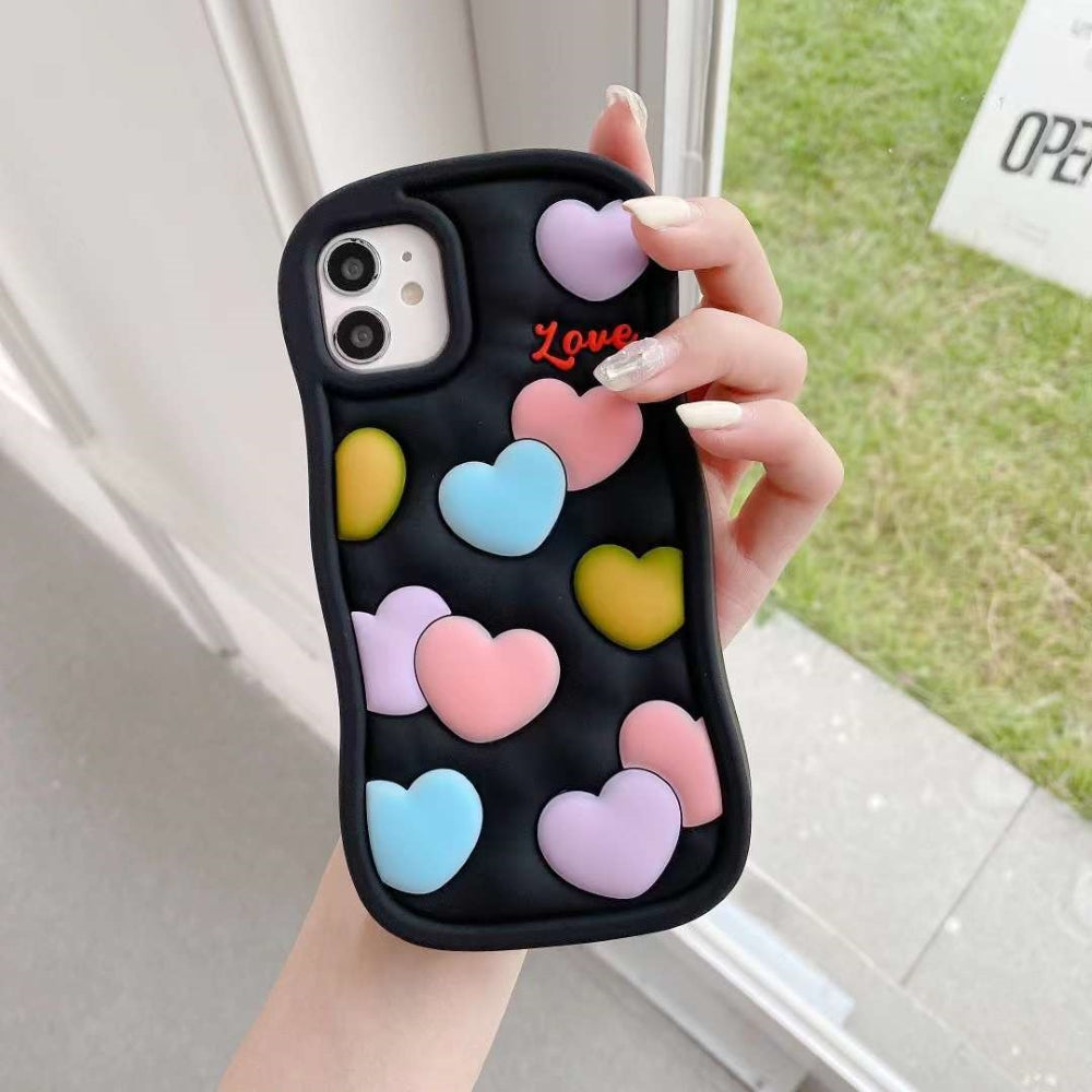 Love Pattern Shockproof Silicone Soft Cover - iPhone 11