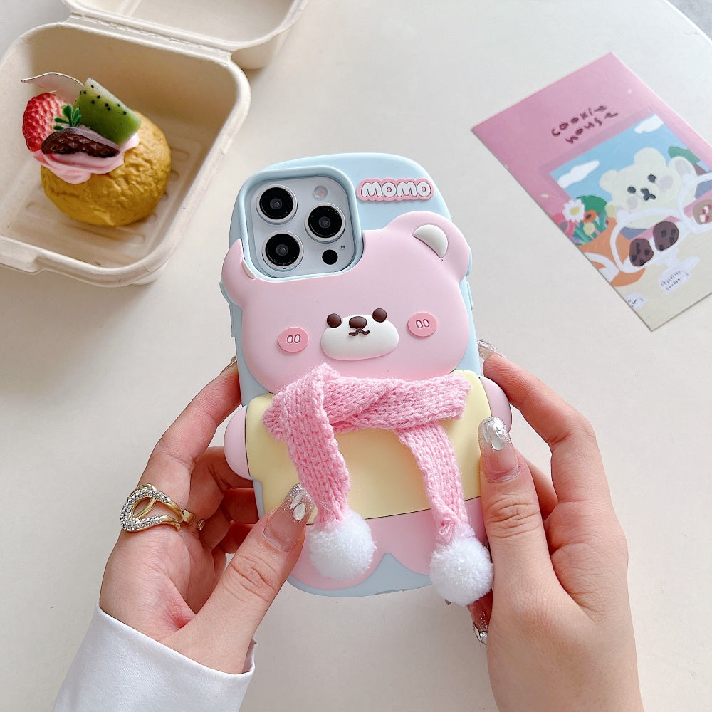 3D Silicone Bear Soft Phone Case - iPhone 13 Pro Max