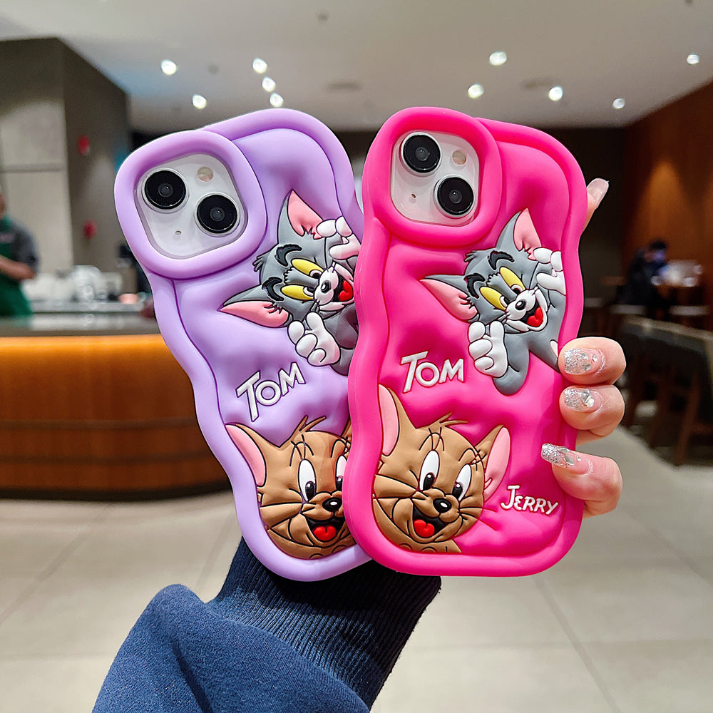 Silicone Soft 3D Cartoon Wavy Edge Phone Case - iPhone 11