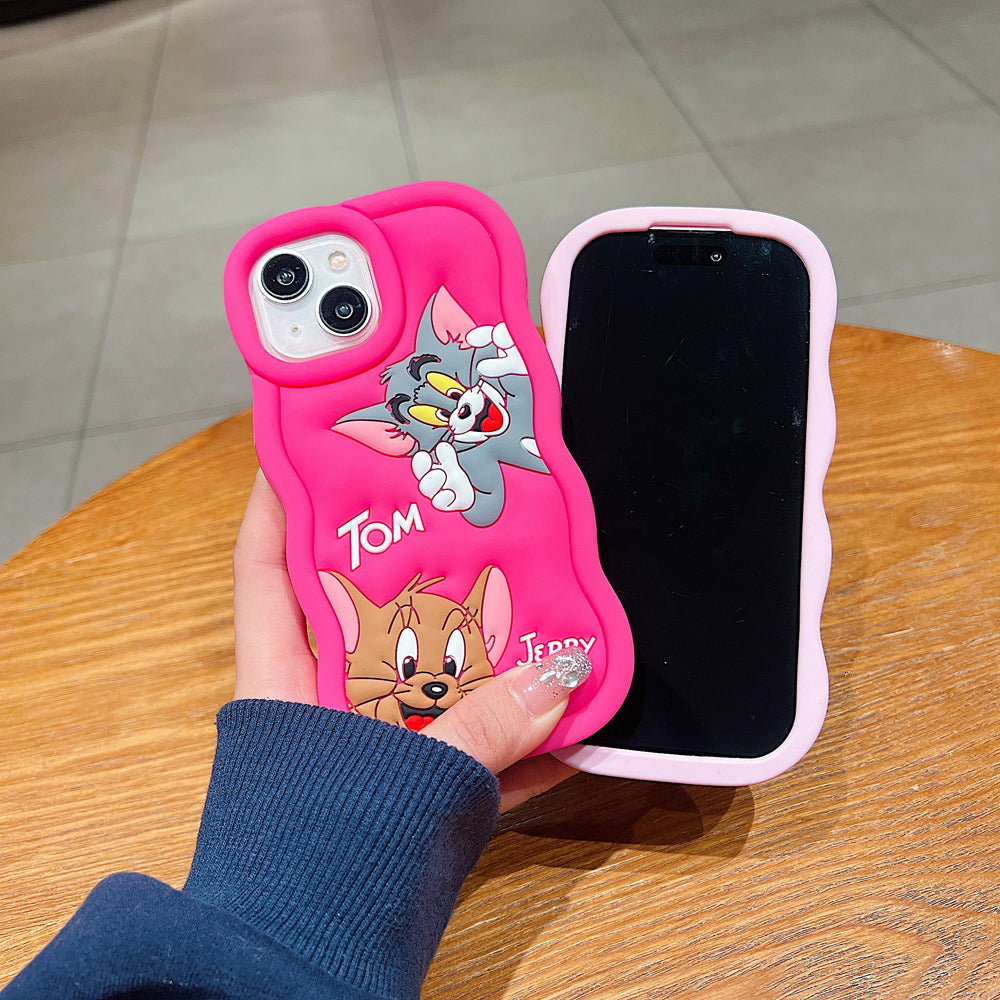 Silicone Soft 3D Cartoon Wavy Edge Phone Case - iPhone 11