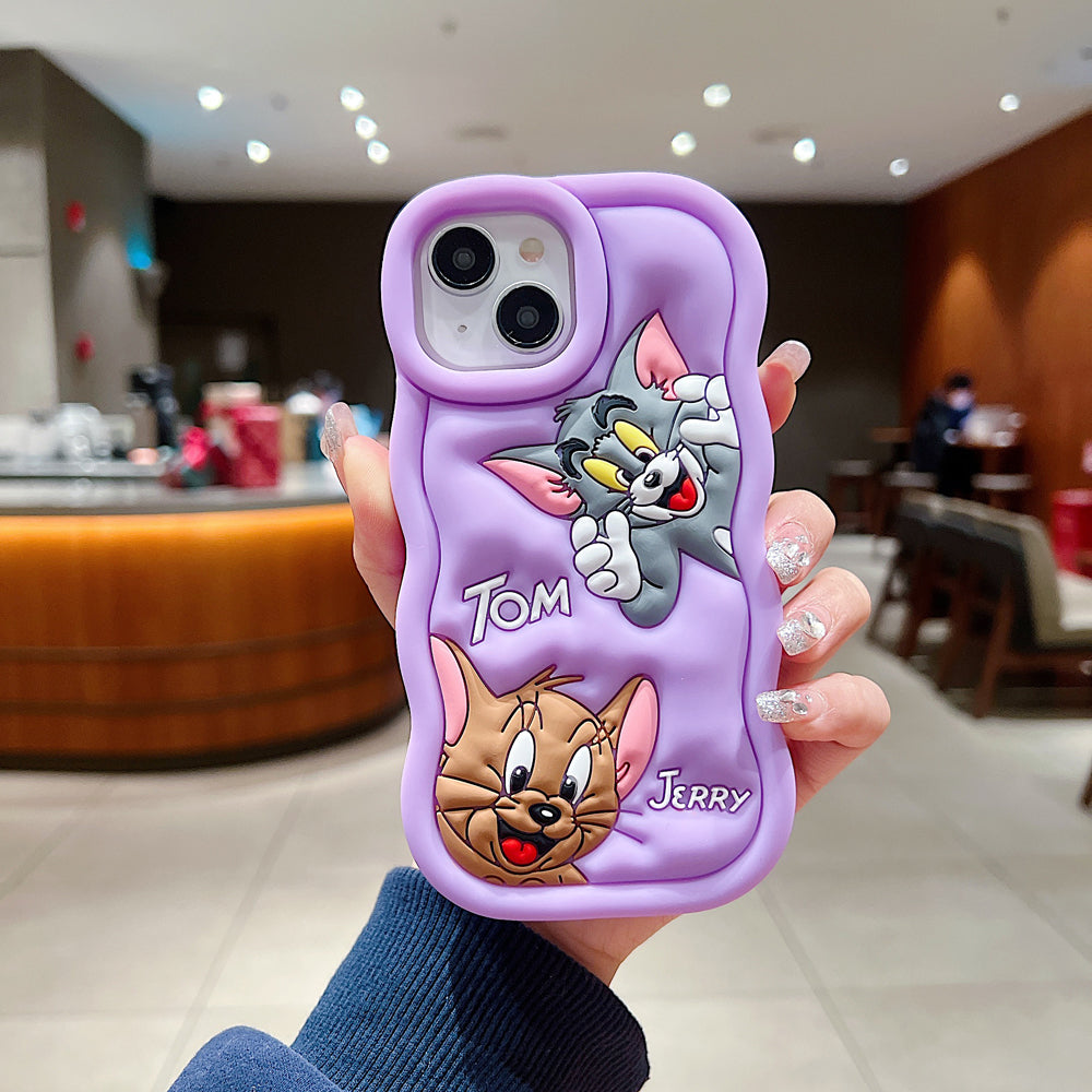 Silicone Soft 3D Cartoon Wavy Edge Phone Case - iPhone 11