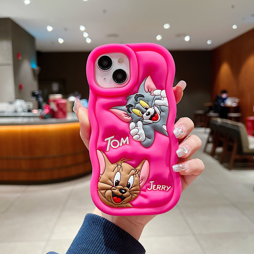 Silicone Soft 3D Cartoon Wavy Edge Phone Case - iPhone 11