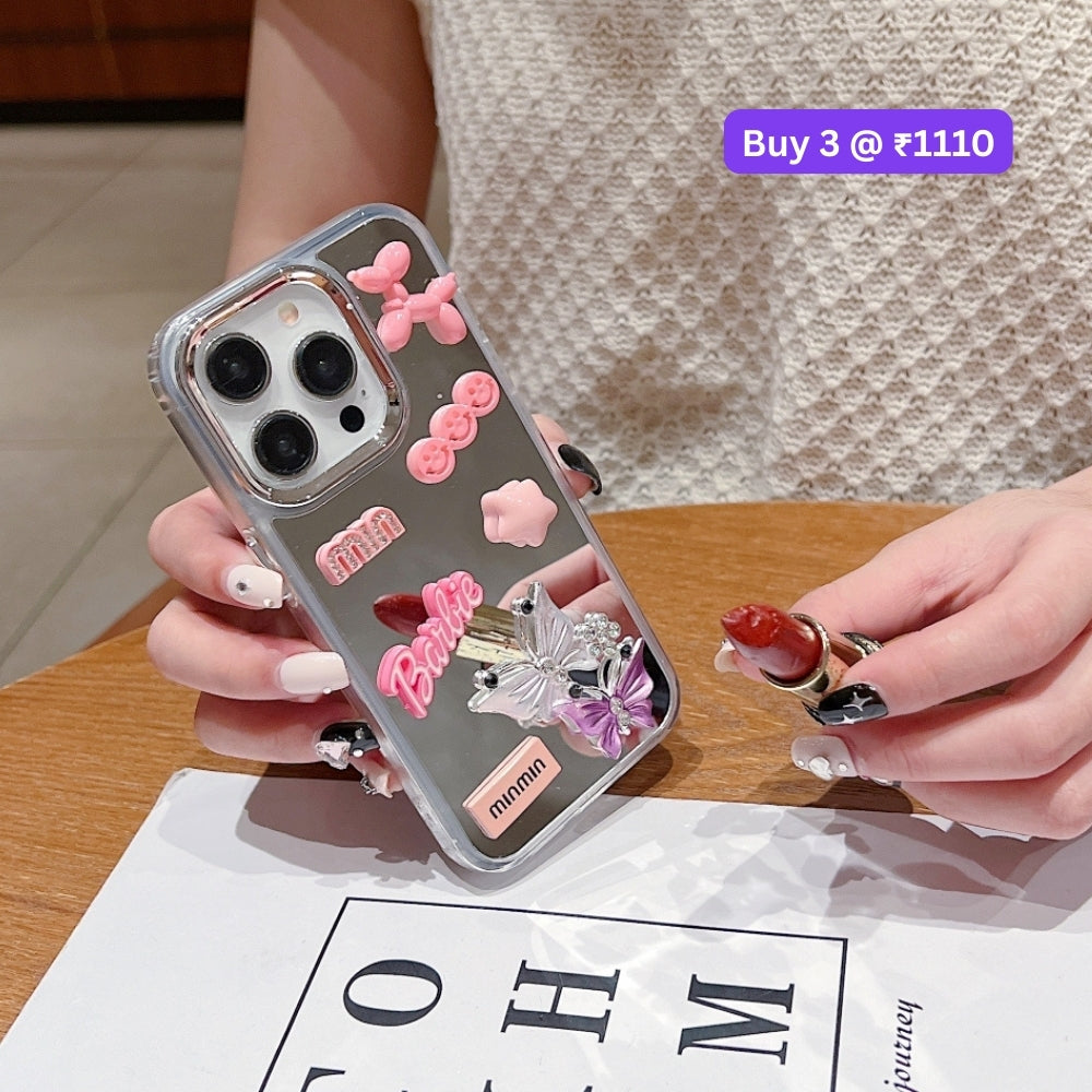 3D Creative Toy Graphic Mirror Phone Case - Samsung S24 FE