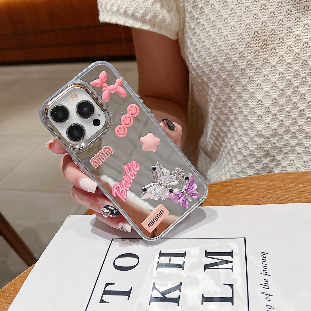 3d barbie mirror phone case clearance