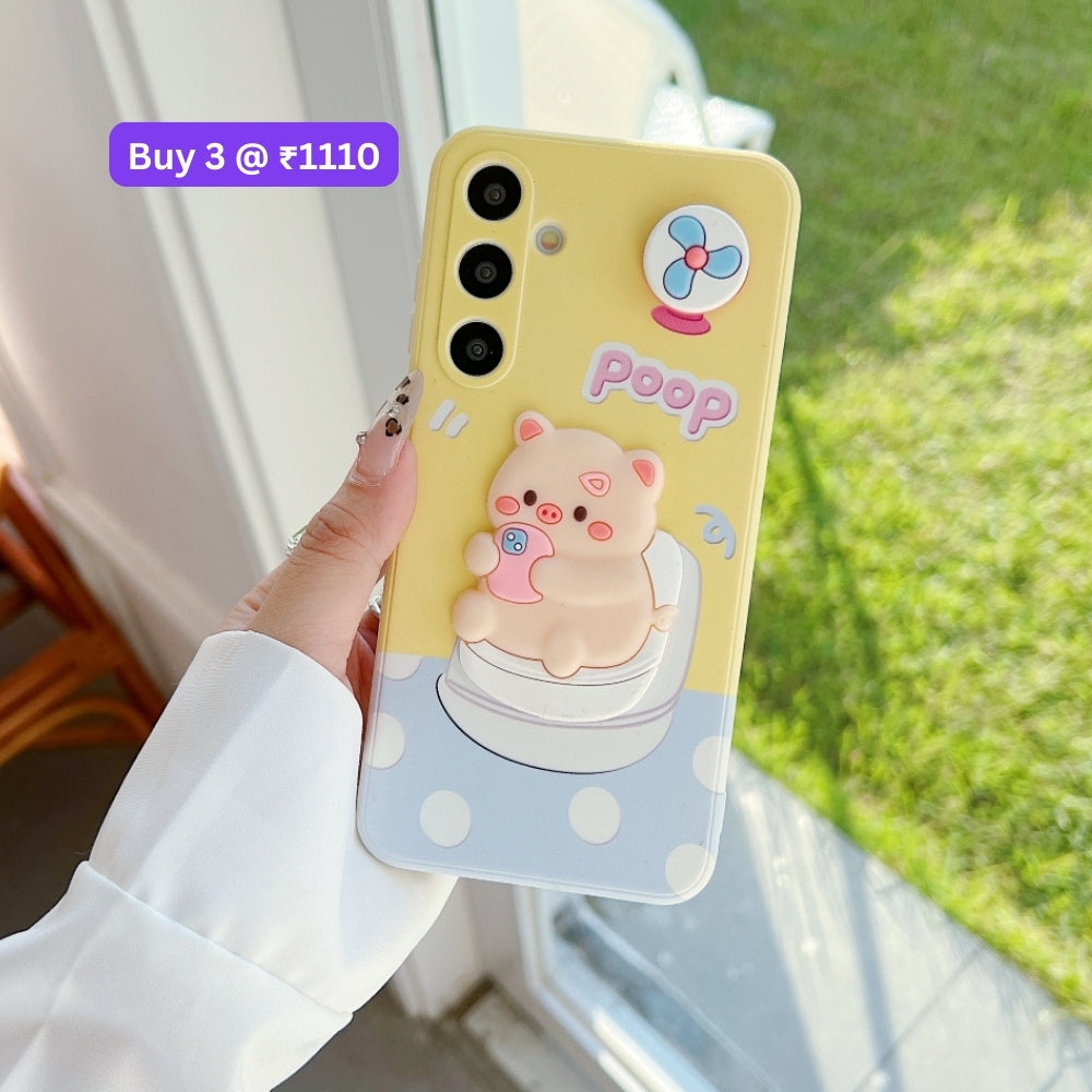 3D Spin Flower Silicone Soft Phone Case - Oppo Reno 11 Pro(5G)