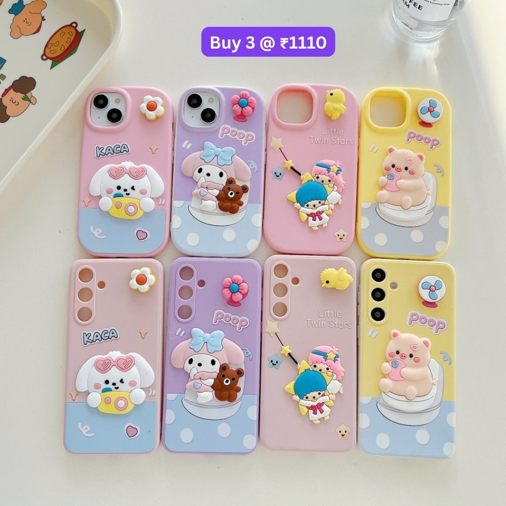 3D Spin Flower Silicone Soft Phone Case - Oppo Reno 11 Pro(5G)