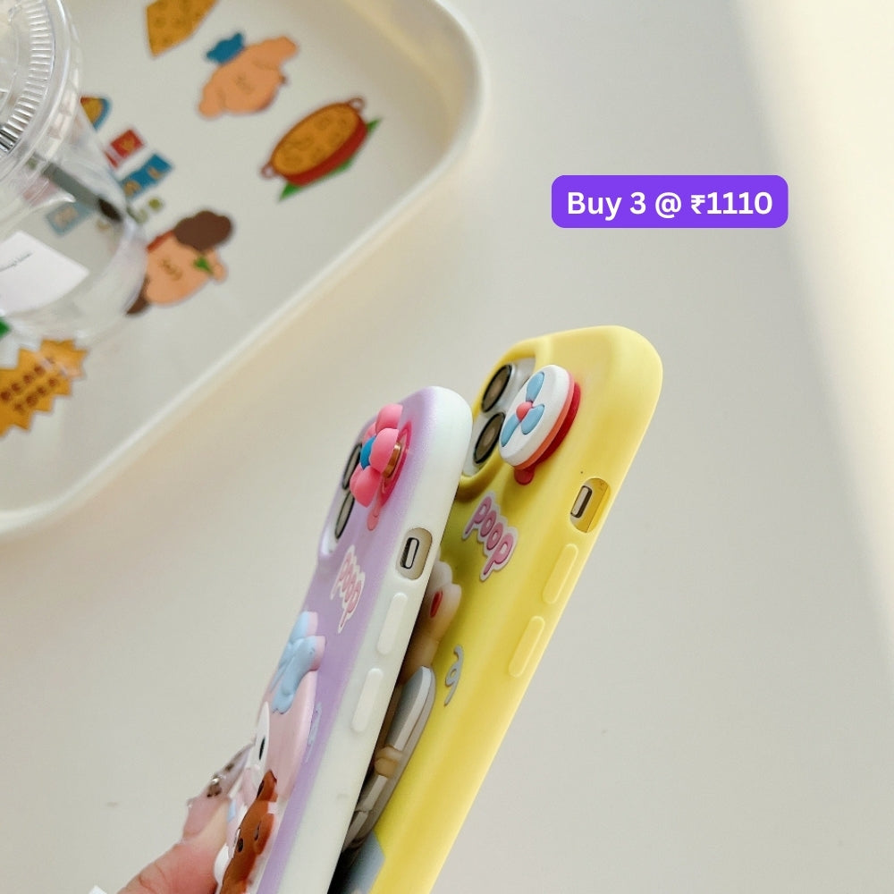 3D Spin Flower Silicone Soft Phone Case - Oppo Reno 11 Pro(5G)