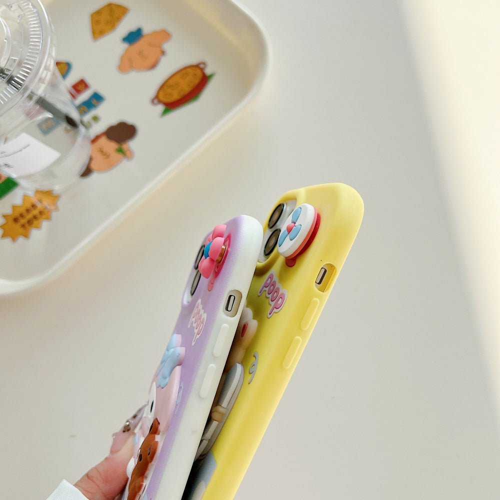 3D Spin Flower Silicone Soft Phone Case - Samsung M35(5G)
