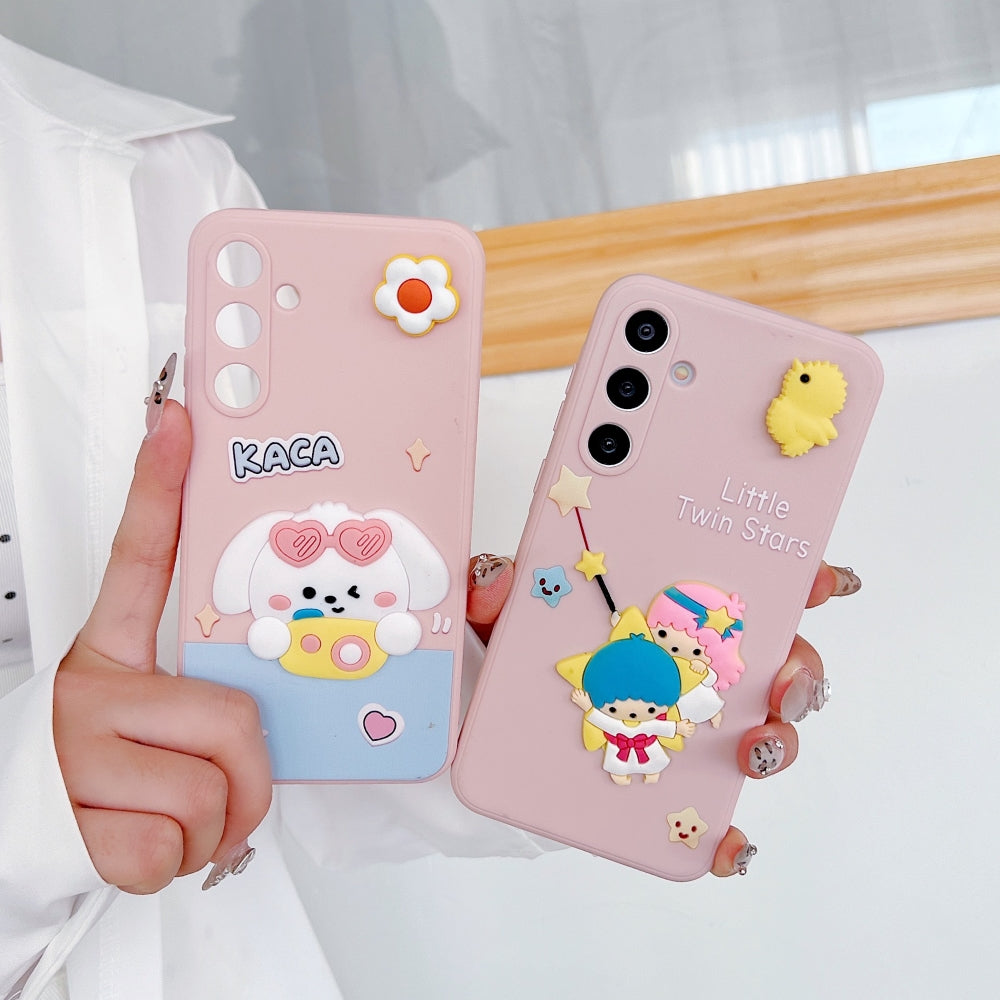 3D Spin Flower Silicone Soft Phone Case - Samsung M35(5G)